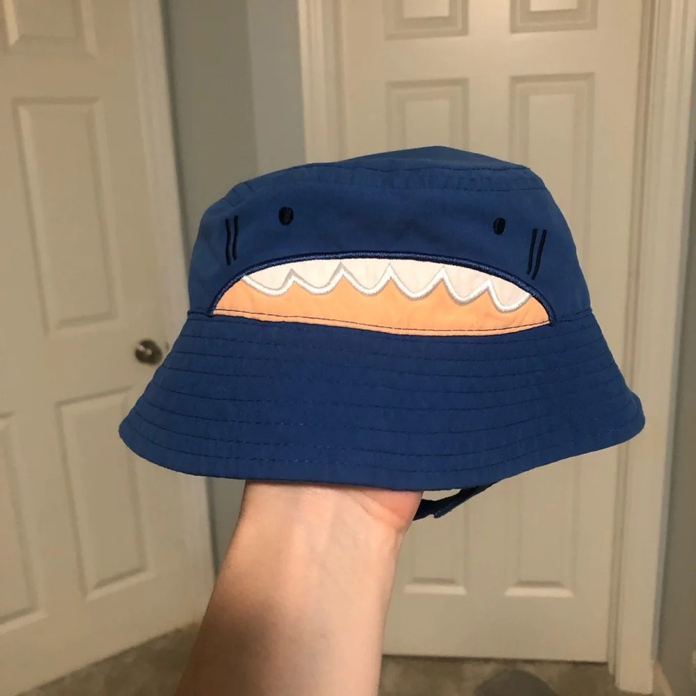 Carter’s Just One You Blue Shark Bucket Hat Sz 6 - 12 months